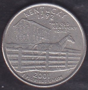 Amerika Çeyrek Dolar 2001 Hatıra Kentucky