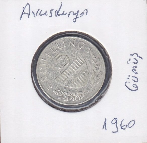 Avusturya 5 Şiling 1960 Gümüş