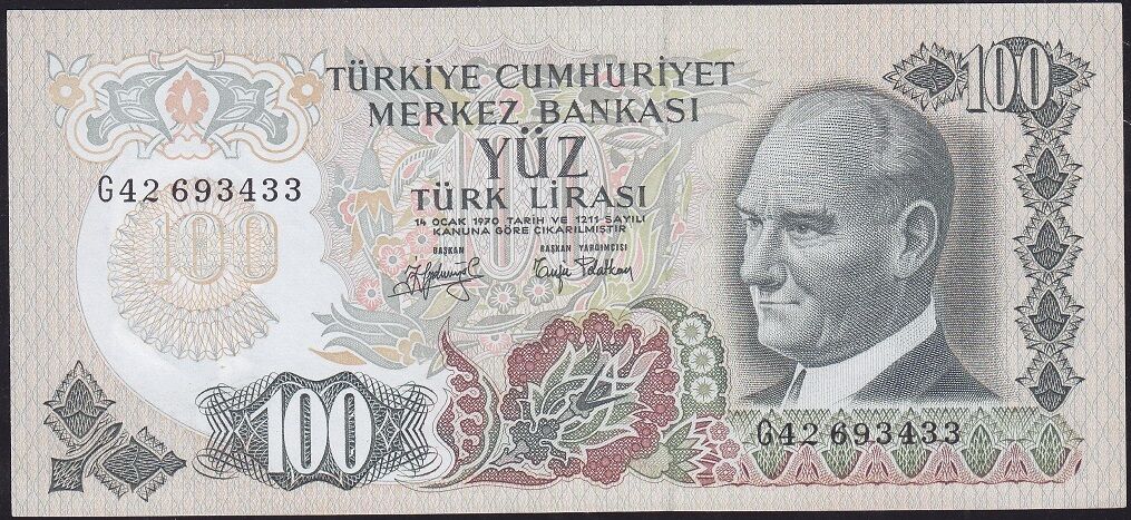 6.Emisyon 2.Tertip 100 Lira G42 693433 Çilaltı