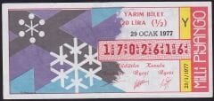 1977 29 Ocak Yarım Bilet - Y Serisi