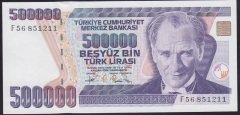 7.EMİSYON 3.TERTİP 500000 LİRA F56 851211 ÇİL eski para fiyatları