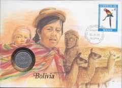 Bolivya 50 Centavos 1987 İlk Gün Zarfında Damgalı Pullu