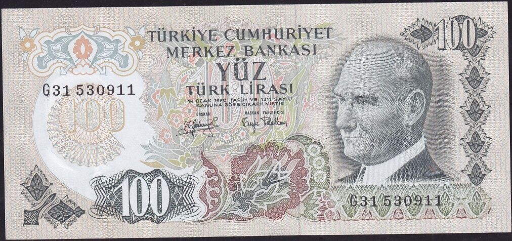 6.Emisyon 2.Tertip 100 Lira G31 530911 Çil
