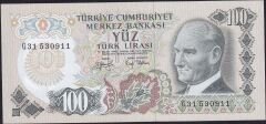 6.Emisyon 2.Tertip 100 Lira G31 530911 Çil