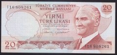 6.EMİSYON 4.TERTİP 20 LİRA I16 808261 ÇİL