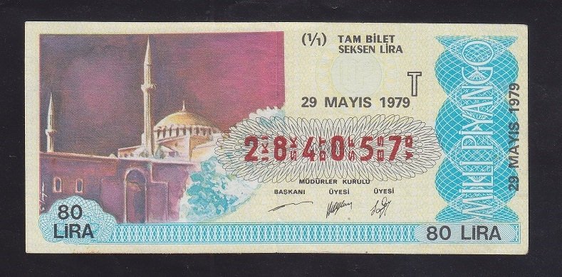 1979 29 MAYIS TAM BİLET