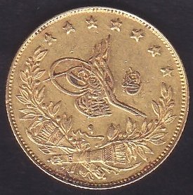 1293 / 9  ABDULHAMİD 100 KURUŞ ALTIN (7.2 GRAM) (RR)