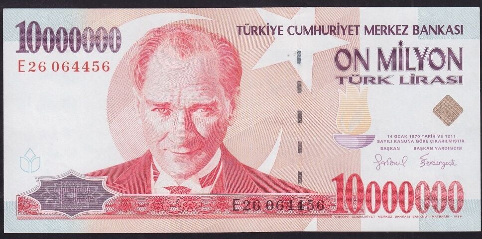 7.Emisyon 10.000.000 Lira E26 064456 Çilaltı