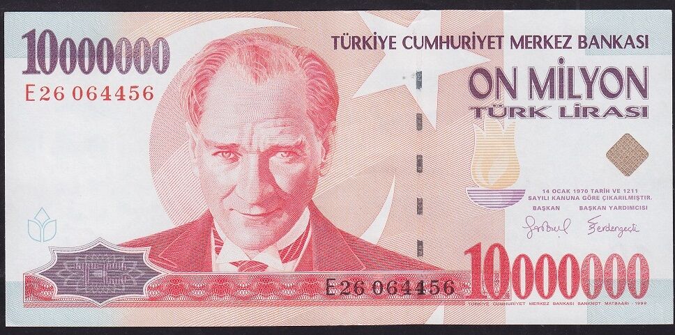 7.Emisyon 10.000.000 Lira E26 064456 Çilaltı