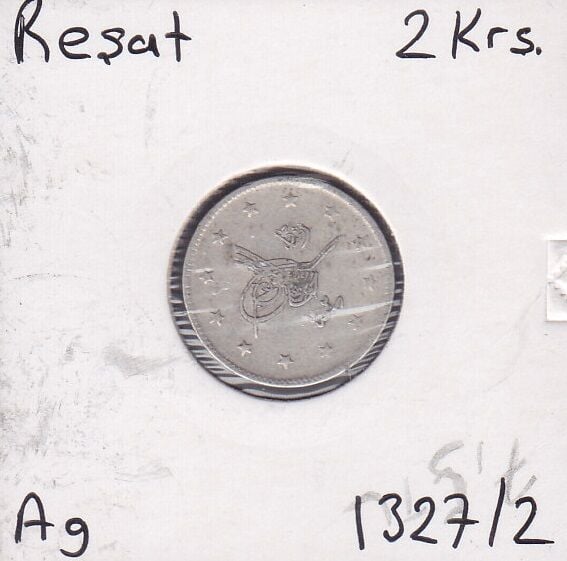 1327/2 Reşat 2 Kuruş Gümüş