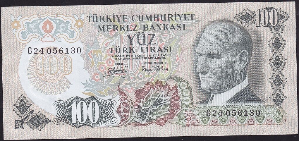 6.Emisyon 2.Tertip 100 Lira G24 056130 Çilaltı Çil