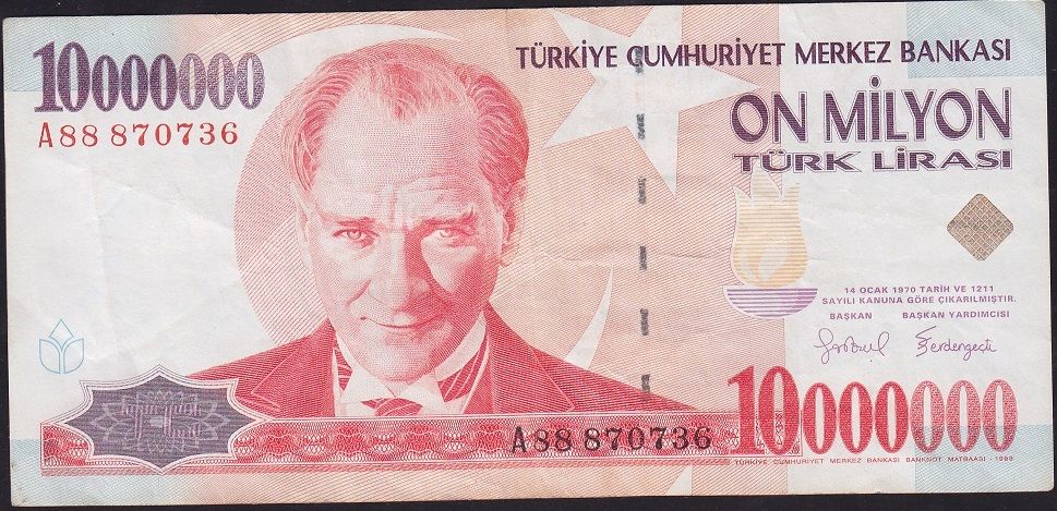 7.Emisyon 10 000 000 Lira A88 870736