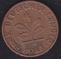Almanya 1 Pfennig 1948 F Lander