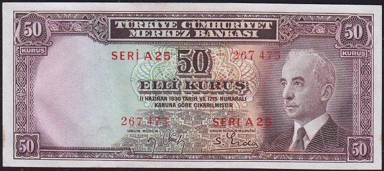 2.Emisyon 50 Kuruş A25 267475 Çilaltı Çil