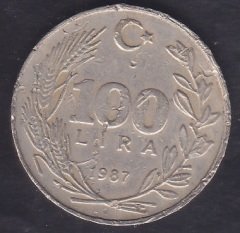 1987 YILI 100 LİRA HALİYLE