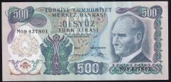 6.Emisyon 2.Tertip 500 Lira M09 437801 Ççt Çilaltı