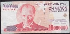 7.Emisyon 10 000 000 Lira A87 212045