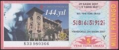 2007 29 Kasım Yarım Bilet - Y Serisi