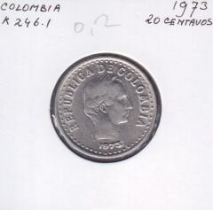 Kolombiya 20 Centavos 1973