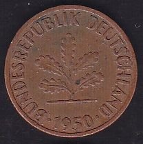 Almanya 1 Pfennig 1950 J