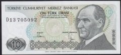 7.Emisyon 2.Tertip 10 Lira D13 705092 Çilaltı