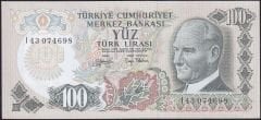 6.Emisyon 2.Tertip 100 Lira I43 074698 Çil