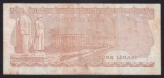 6.EMİSYON 4.TERTİP 20 LİRA I07 505738 ÇOK TEMİZ