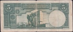 2.Emisyon 5 Lira B22 65624 Temiz