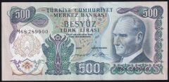 6.Emisyon 2.Tertip 500 Lira M68 289900 Çok Çok Temiz+