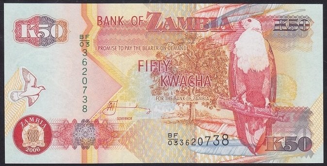 ZAMBİA 50 KWACHA 2006 ÇİL