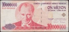 7.Emisyon 10 000 000 Lira D15 005812 Temiz