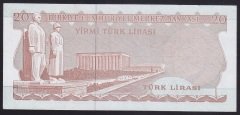 6.EMİSYON 3.TERTİP 20 LİRA H27 151906 ÇOK ÇOK TEMİZ eski kağıt para fiyatları