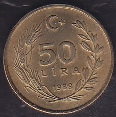 1989 YILI 50 LİRA ÇİLALTI