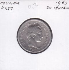 Kolombiya 20 Centavos 1967