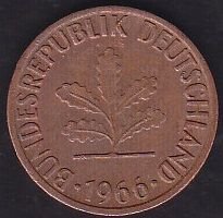 Almanya 1 Pfennig 1966 F