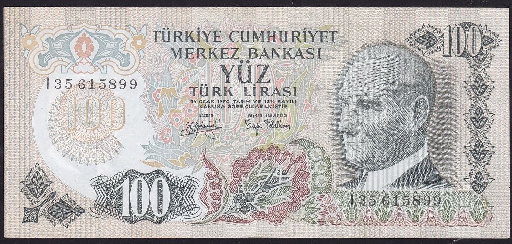6.Emisyon 2.Tertip 100 Lira I35 615899 Çok Çok Temiz+