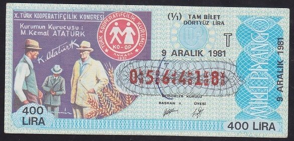 1981 9 ARALIK TAM BİLET