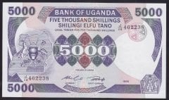 Uganda 5000 Şiling 1986 ÇİL Pick 24b