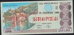 1985 19 Haziran Çeyrek Bilet - N Serisi