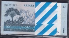 MADAGASKAR 100 ARİARY 500 FRANK 2004 ÇİL - DESTE (100 ADET) eski para