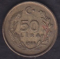 1988 YILI 50 LİRA eski para mezat