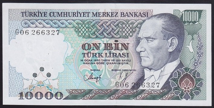 7.EMİSYON 3.TERTİP 10000 LİRA G06 266327 ÇİLALTI ÇİL