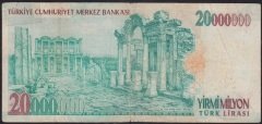 7.EMİSYON 20 000 000 LİRA A65 774469 TEMİZ