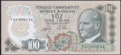 6.Emisyon 2.Tertip 100 Lira F67 399744 Çilaltı