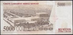 7.Emisyon 5 000 000 Lira K46 189350 Çok Temiz+