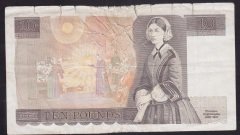 İNGİLTERE 10 POUND 1975 - 1992 YORGUN HALİYLE