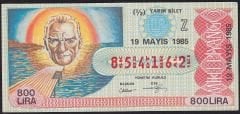 1985 19 Mayıs Yarım Bilet - Z Serisi
