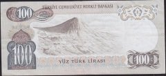 6.Emisyon 1.Tertip 100 Lira B64 347525 Çok Temiz+