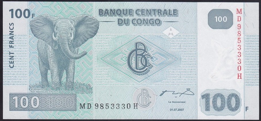 Kongo 100 Frank 2007 Çil (MD) Pick 98a