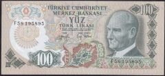 6.Emisyon 2.Tertip 100 Lira F58 195895 Çilaltı